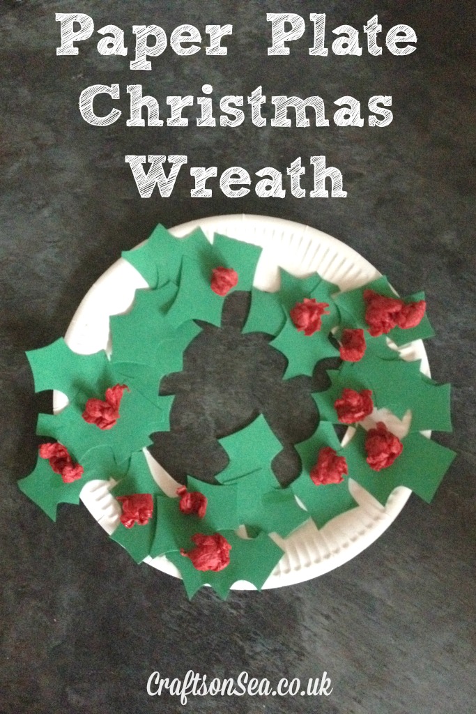 paper plate christmas wreath