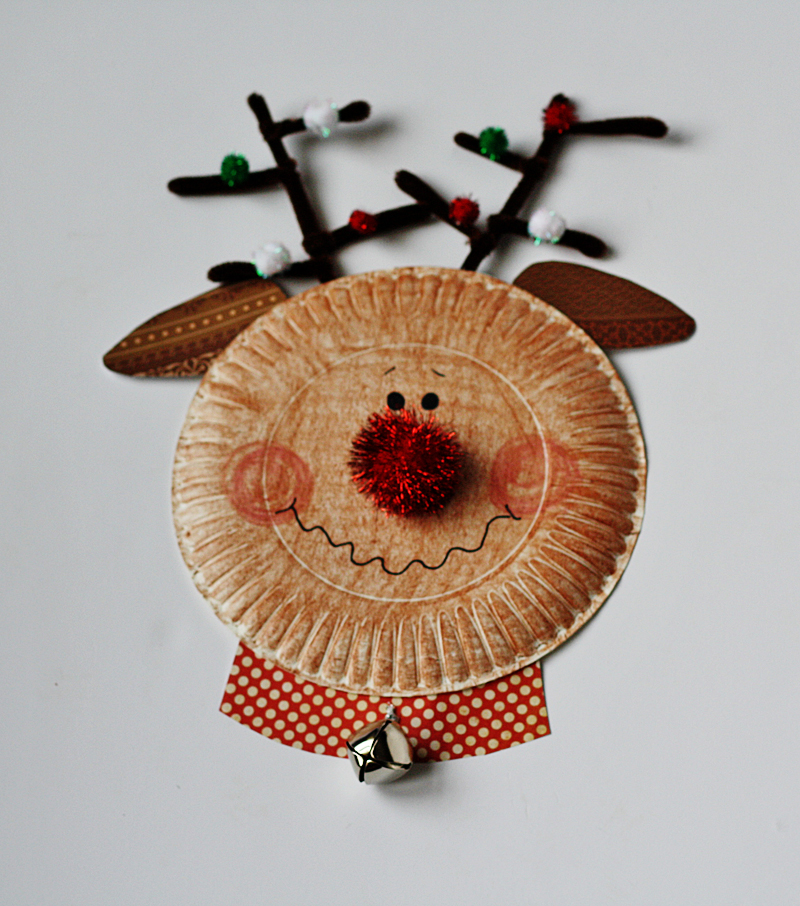 paper plate rudolph